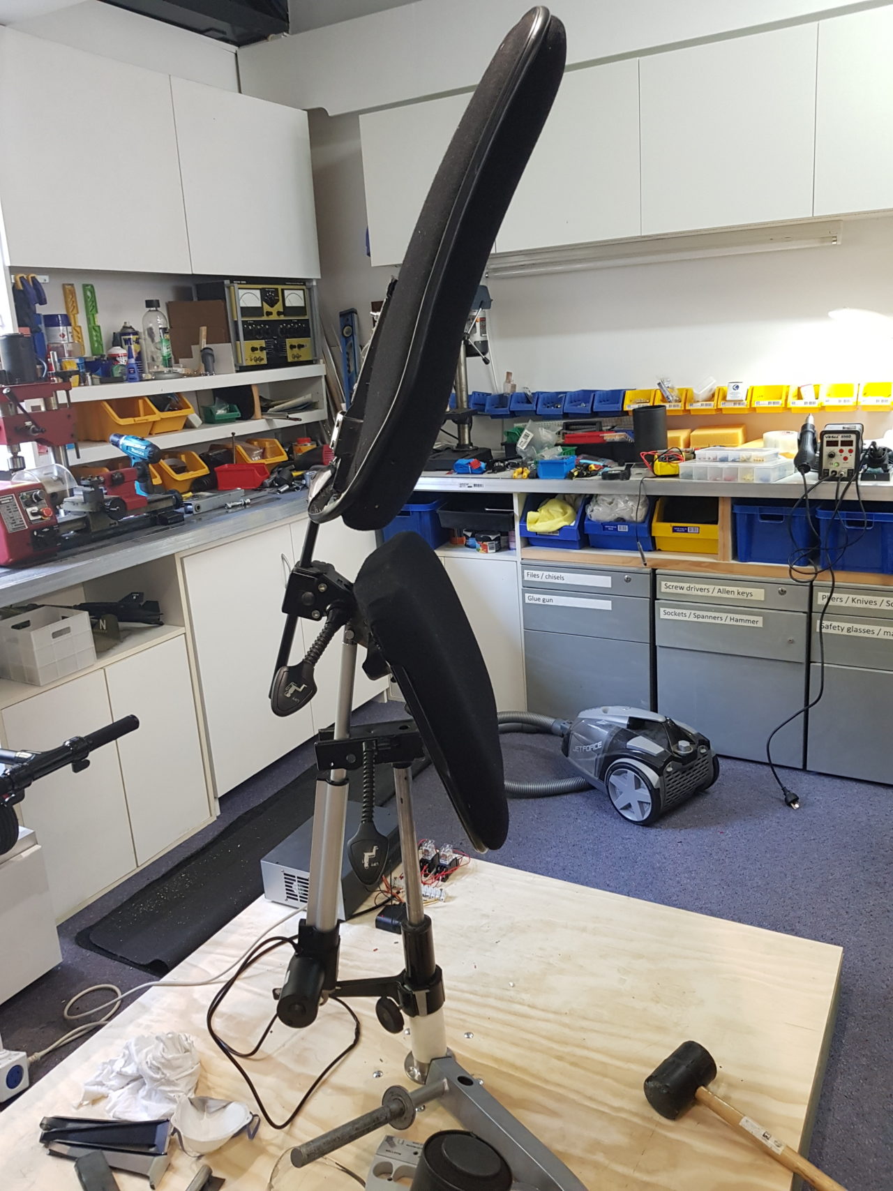 Office chair tested for upright radiotherapy